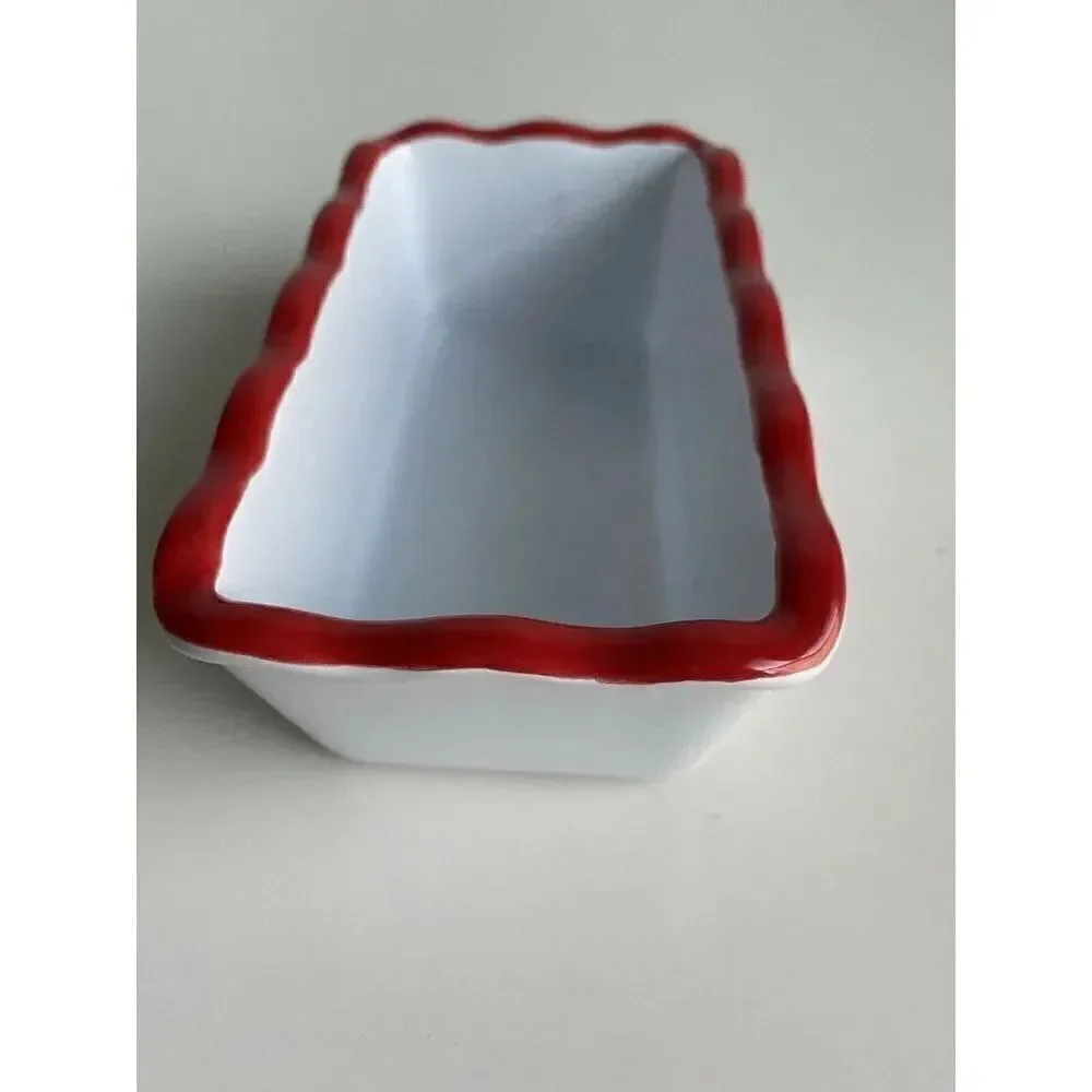 Disney‎ Mickey Minnie Valentine’s Mini Loaf Bread Baking Pan Dish Ceramic…